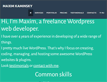 Tablet Screenshot of maxim-kaminsky.com